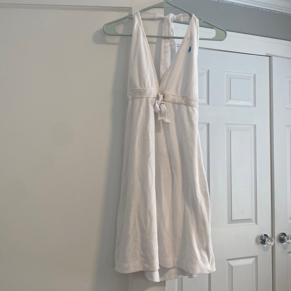 Polo Ralph Lauren White Swim/Beach Coverup Dress (Juniors-Teens Size L)